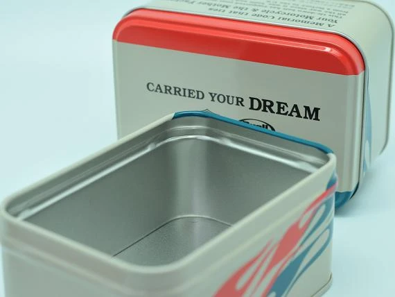 Middle Size Stock Tin Box With Sliver Inside